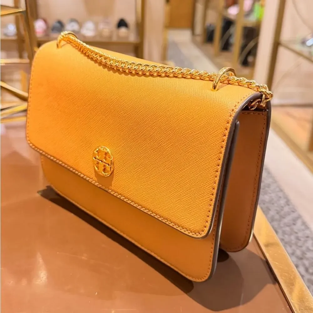 Tory Burch leather flap chain crossbody bag
